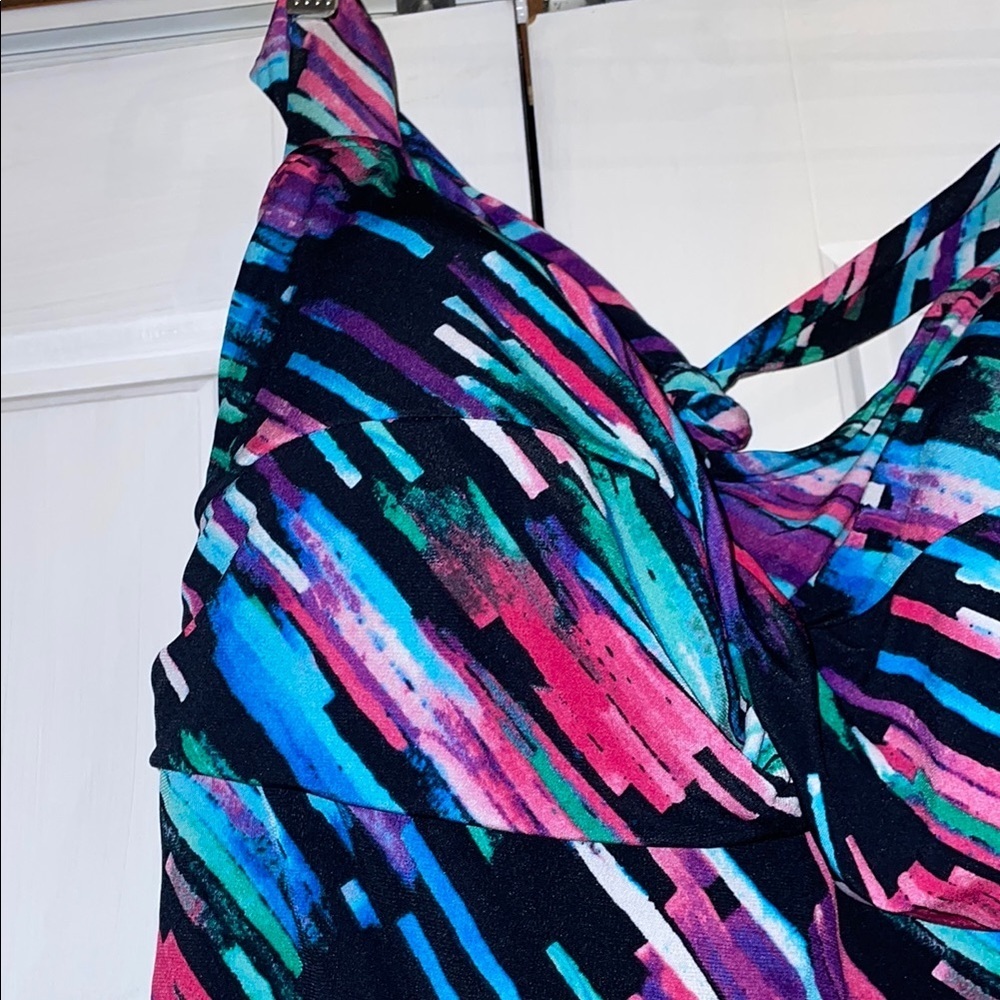 Catalina Pink and Blue Swim Camisole - Picture 3 of 7